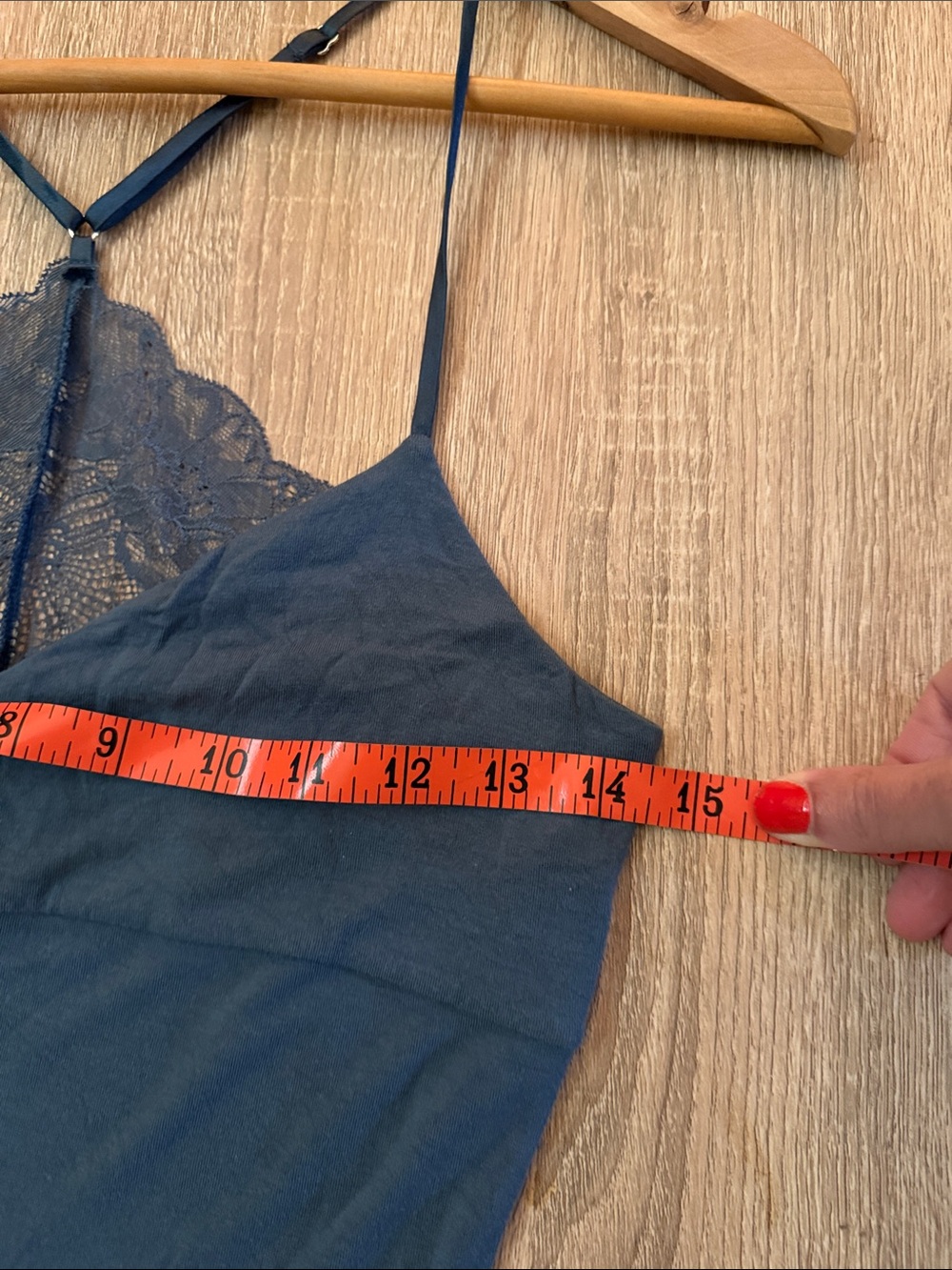 Victoria's Secret EUC Dark Blue Lace-Back Modal Slip Chemise Size S #004 - Picture 10 of 12